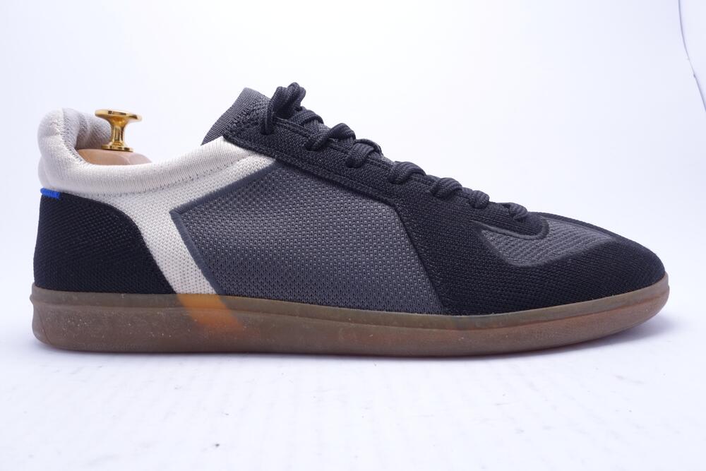 Rothys Shoes Mens Size 12 Gray Black Knit Low Top Casual Sneakers Gum Sole